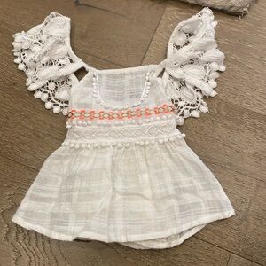 Little girls white top
